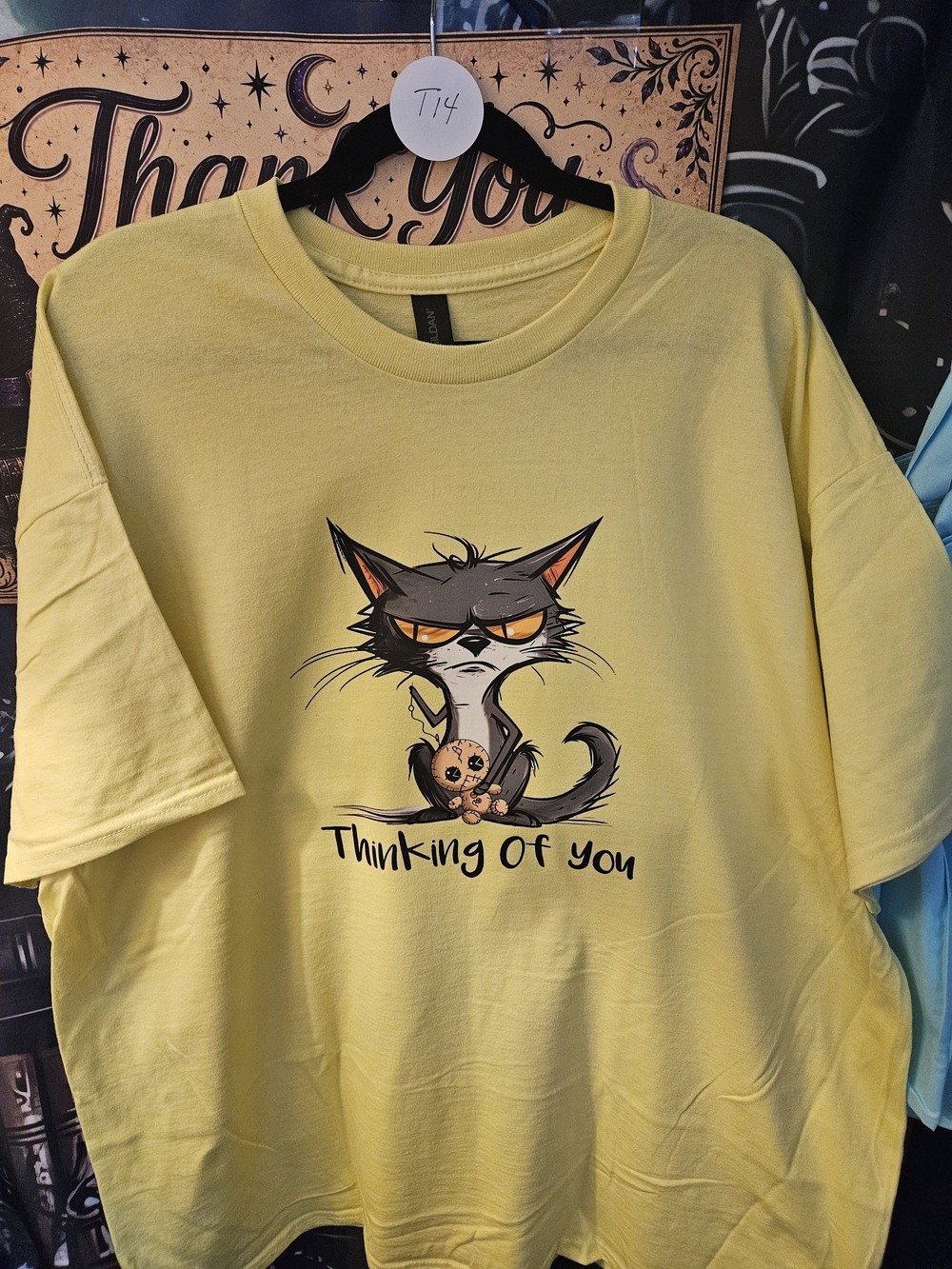Gildan Yellow Short-Sleeve Tee with Grumpy Cat Graphic